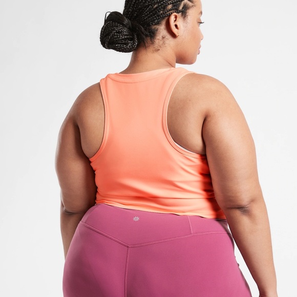 Athleta Shanti Crop Tank Top Long Line Beach Peach Plus Size 1X New Tags - Picture 2 of 7